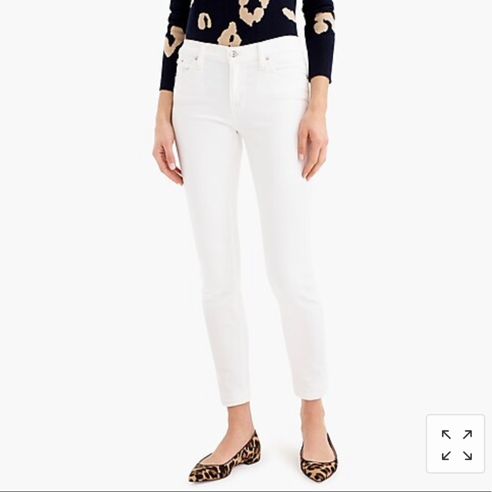J. Crew toothpick jeans in white
